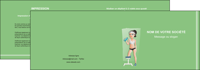 faire modele a imprimer depliant 2 volets  4 pages  sport sport sportive salle de sport MLIGLU45204