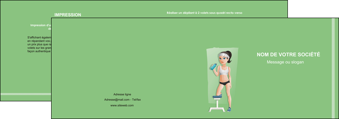 creer modele en ligne depliant 2 volets  4 pages  sport sport sportive salle de sport MLIGLU45206
