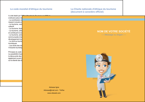 personnaliser modele de depliant 2 volets  4 pages  materiel de sante medecin medecine sante MLIGLU45294