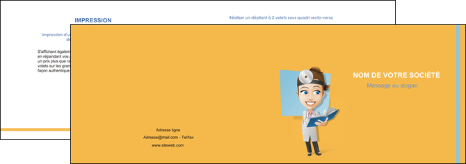 exemple depliant 2 volets  4 pages  materiel de sante medecin medecine sante MLIGLU45318