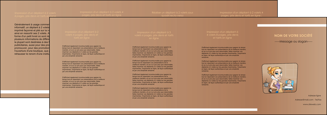 exemple depliant 4 volets  8 pages  menagere femme femme au foyer MFLUOO45372