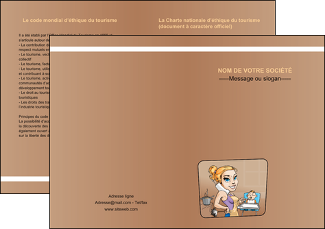 cree depliant 2 volets  4 pages  menagere femme femme au foyer MFLUOO45374