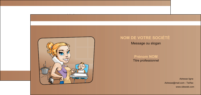 maquette en ligne a personnaliser carte de correspondance menagere femme femme au foyer MFLUOO45376