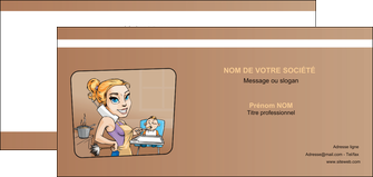 maquette en ligne a personnaliser carte de correspondance menagere femme femme au foyer MFLUOO45376