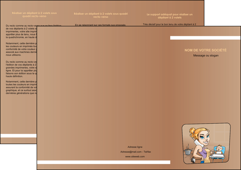 faire depliant 3 volets  6 pages  menagere femme femme au foyer MFLUOO45388