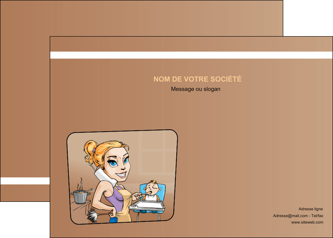 creer modele en ligne affiche menagere femme femme au foyer MFLUOO45394
