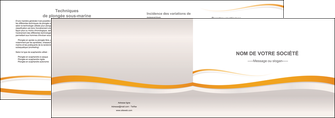 faire depliant 2 volets  4 pages  standard design abstrait MFLUOO45668