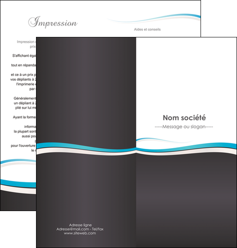 impression depliant 2 volets  4 pages  standard design abstrait MFLUOO45698