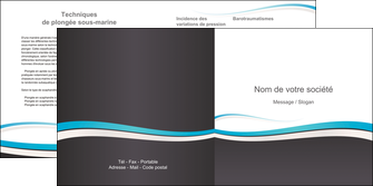 cree depliant 2 volets  4 pages  standard design abstrait MLIGBE45704