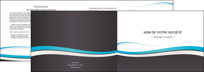 exemple depliant 2 volets  4 pages  standard design abstrait MFLUOO45724