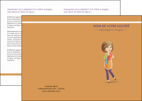 exemple depliant 2 volets  4 pages  menagere femme femme au foyer MFLUOO45804