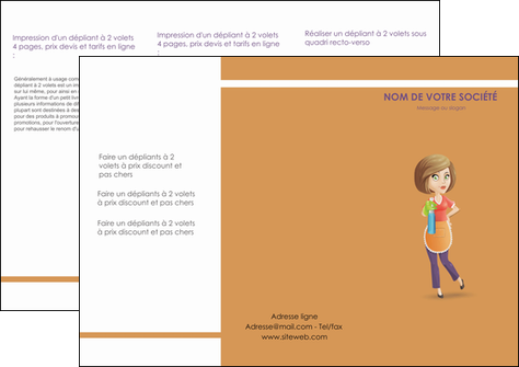 exemple depliant 3 volets  6 pages  menagere femme femme au foyer MFLUOO45812