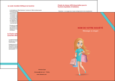cree depliant 2 volets  4 pages  vetements et accessoires shopping magasin fille MIDBE46700