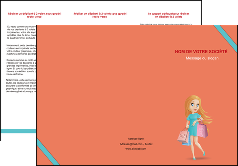 imprimerie depliant 3 volets  6 pages  vetements et accessoires shopping magasin fille MIDBE46714