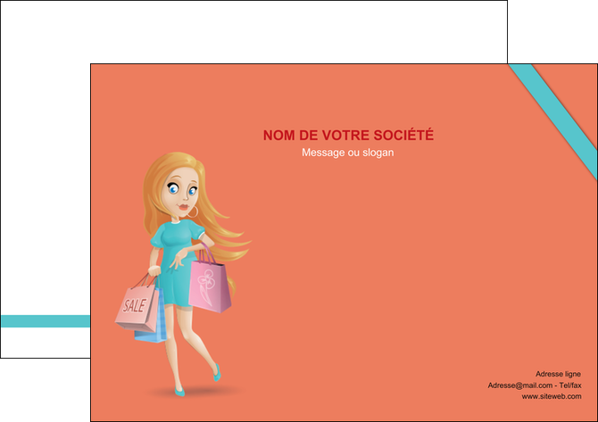 realiser affiche vetements et accessoires shopping magasin fille MIDBE46722