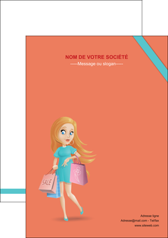 personnaliser modele de flyers vetements et accessoires shopping magasin fille MIDBE46740