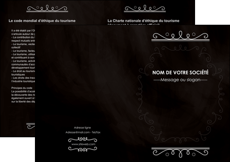 modele depliant 2 volets  4 pages  texture contexture structure MFLUOO47072