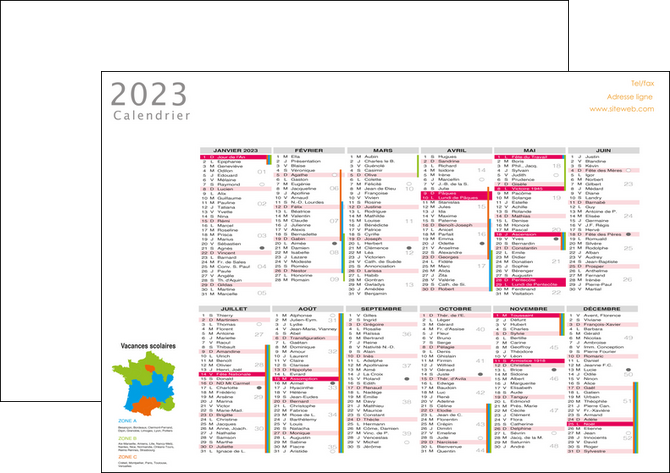 impression affiche calendrier bancaire 2019 a3 calendrier de bureau 12 mois MIDLU50090