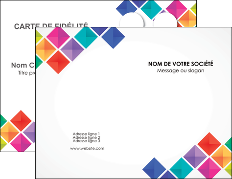 modele en ligne carte de visite arc en ciel cube colore MFLUOO51706