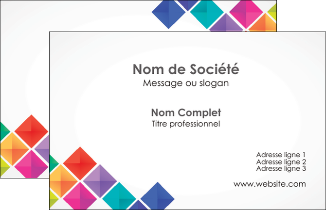 cree carte de visite arc en ciel cube colore MFLUOO51708