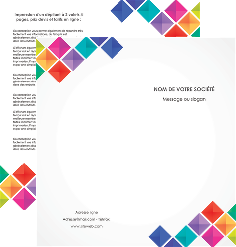 creer modele en ligne depliant 2 volets  4 pages  arc en ciel cube colore MFLUOO51726