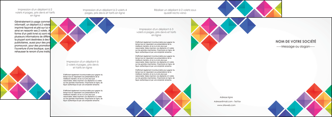 faire depliant 4 volets  8 pages  arc en ciel cube colore MFLUOO51740