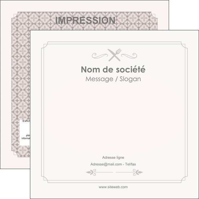 personnaliser modele de flyers bar et cafe et pub restaurant restauration restaurateur MIDLU52660