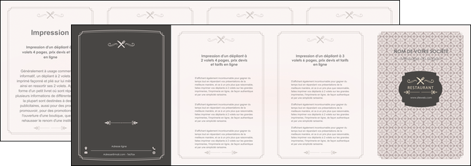 personnaliser modele de depliant 4 volets  8 pages  bar et cafe et pub restaurant restauration restaurateur MIDLU52664