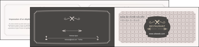 modele depliant 2 volets  4 pages  bar et cafe et pub restaurant restauration restaurateur MIDLU52670
