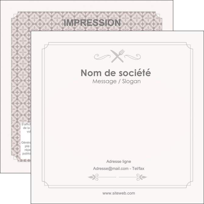 imprimerie flyers bar et cafe et pub restaurant restauration restaurateur MIDLU52672