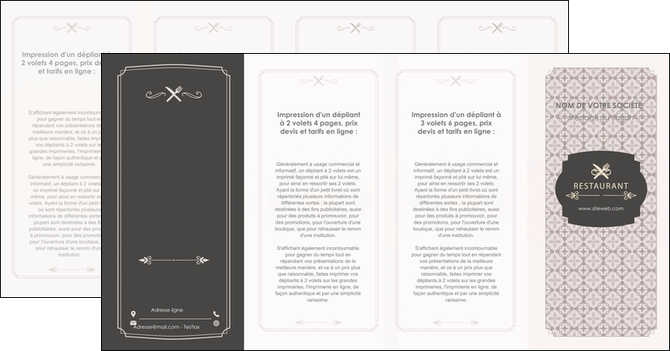 modele en ligne depliant 4 volets  8 pages  bar et cafe et pub restaurant restauration restaurateur MIDLU52708