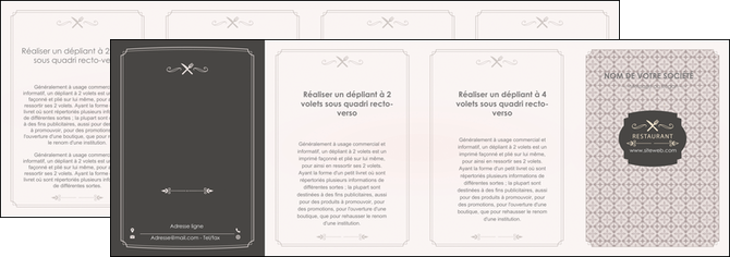 personnaliser modele de depliant 4 volets  8 pages  bar et cafe et pub restaurant restauration restaurateur MIDLU52710
