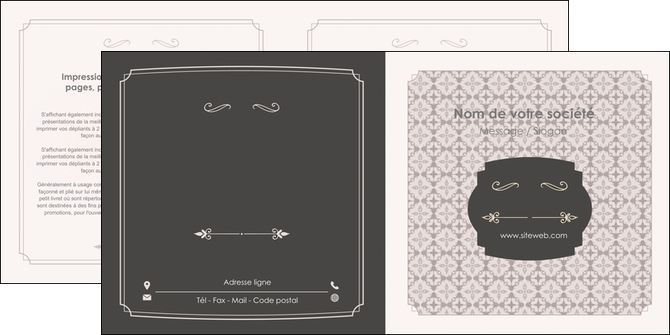 cree depliant 2 volets  4 pages  texture contexture fond MIFCH52988