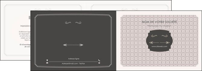 modele depliant 2 volets  4 pages  texture contexture fond MIFCH53002
