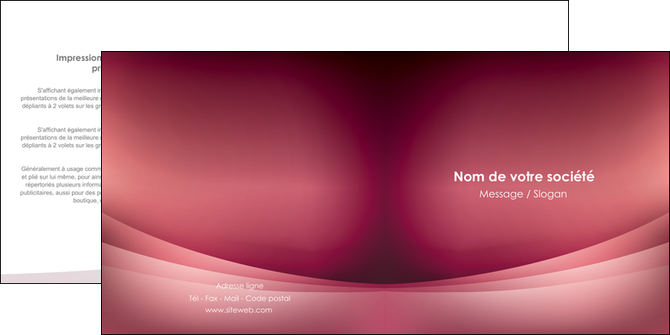 modele depliant 2 volets  4 pages  texture contexture structure MIDBE54710