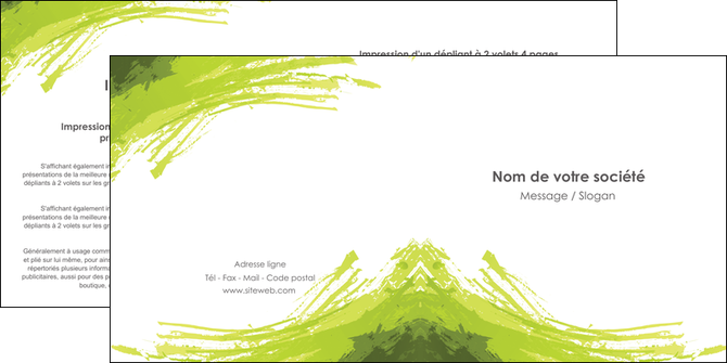 personnaliser modele de depliant 2 volets  4 pages  texture contexture structure MID55022