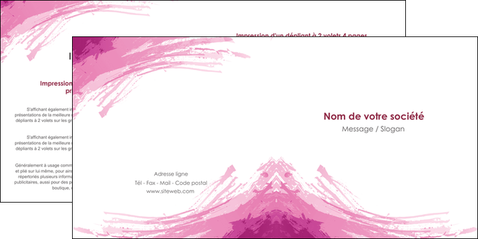 realiser depliant 2 volets  4 pages  texture contexture structure MIDLU55404