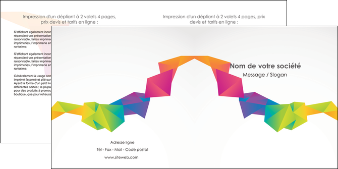 modele en ligne depliant 2 volets  4 pages  texture contexture structure MLGI55468