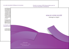 creer modele en ligne depliant 2 volets  4 pages  violet fond violet violet pastel MIF56914