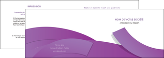 exemple depliant 2 volets  4 pages  violet fond violet violet pastel MIF56924
