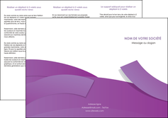realiser depliant 3 volets  6 pages  violet fond violet violet pastel MIF56934
