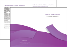 modele depliant 2 volets  4 pages  violet fond violet violet pastel MIF56948