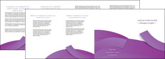 exemple depliant 4 volets  8 pages  violet fond violet violet pastel MIF56952