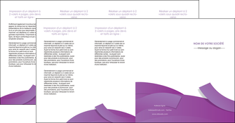 realiser depliant 4 volets  8 pages  violet fond violet violet pastel MIF56956
