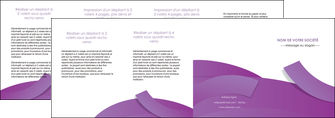 personnaliser modele de depliant 4 volets  8 pages  violet fond violet violet pastel MIF56958