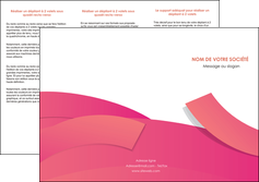 realiser depliant 3 volets  6 pages  orange rose couleur MLIG57142