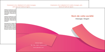 imprimerie depliant 2 volets  4 pages  orange rose couleur MLIG57146