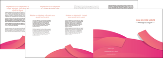 realiser depliant 4 volets  8 pages  orange rose couleur MLIG57160