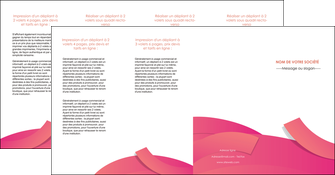 faire modele a imprimer depliant 4 volets  8 pages  orange rose couleur MLIG57164