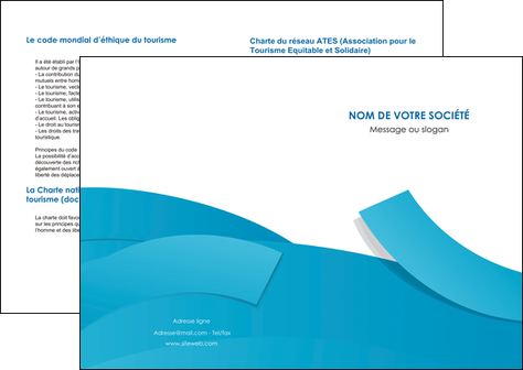 exemple depliant 2 volets  4 pages  bleu bleu pastel fond bleu pastel MLGI57184